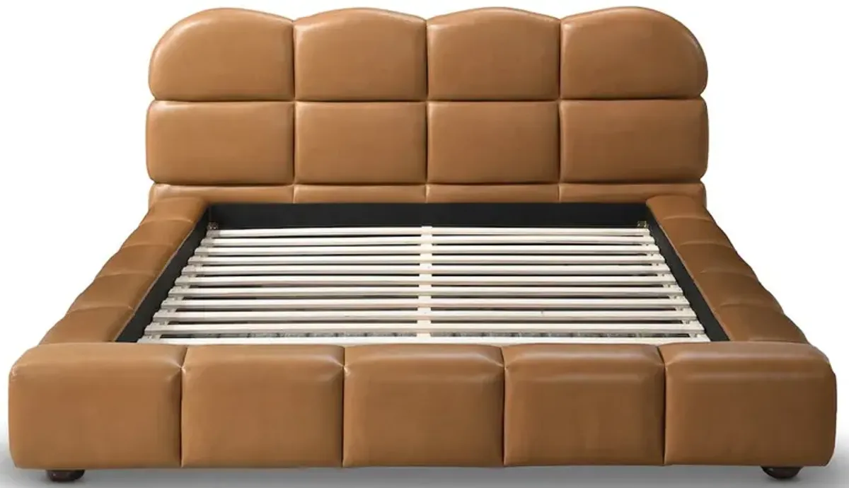 Melania Tan Vegan Leather Queen Bed