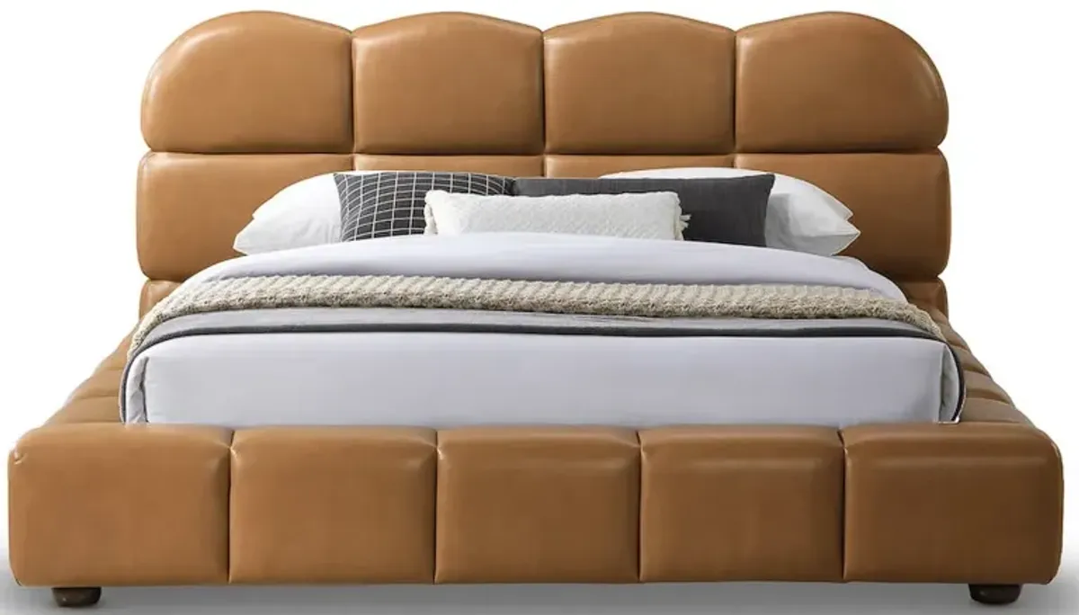 Melania Tan Vegan Leather Queen Bed
