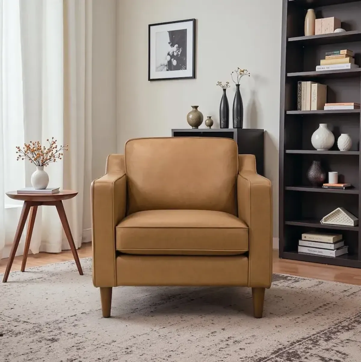 Manhattan Tan Leather Lounge Chair