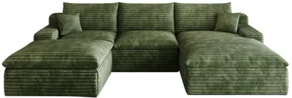 Dalia Green Corduroy Modular Sofa