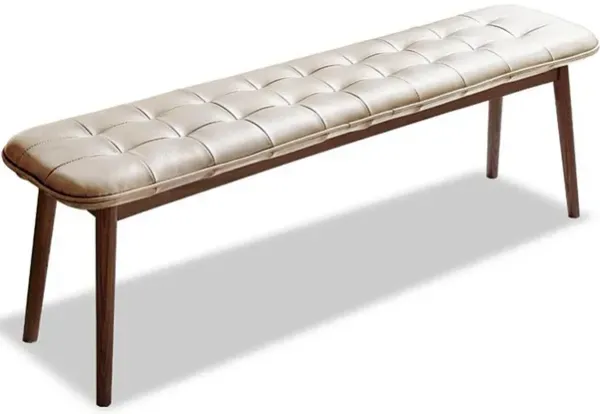 Burrow Natural Oak Wood Bench