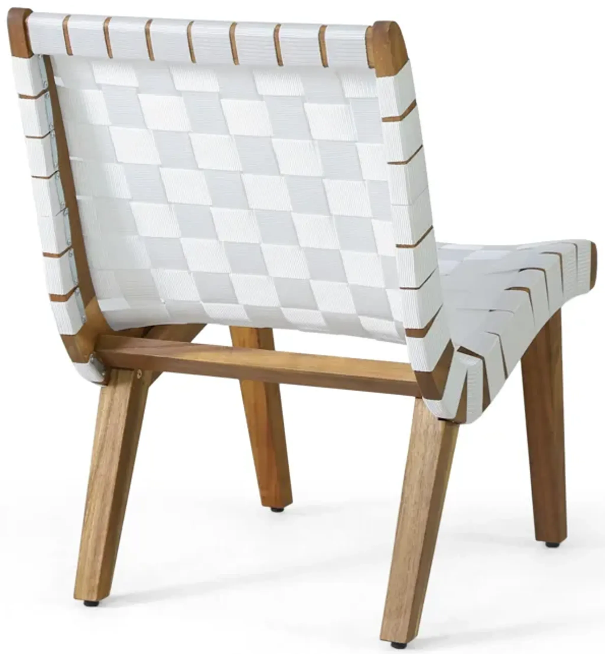 Chablo Transitional Lounge Chair Set With Rope Weave In White Acacia ...