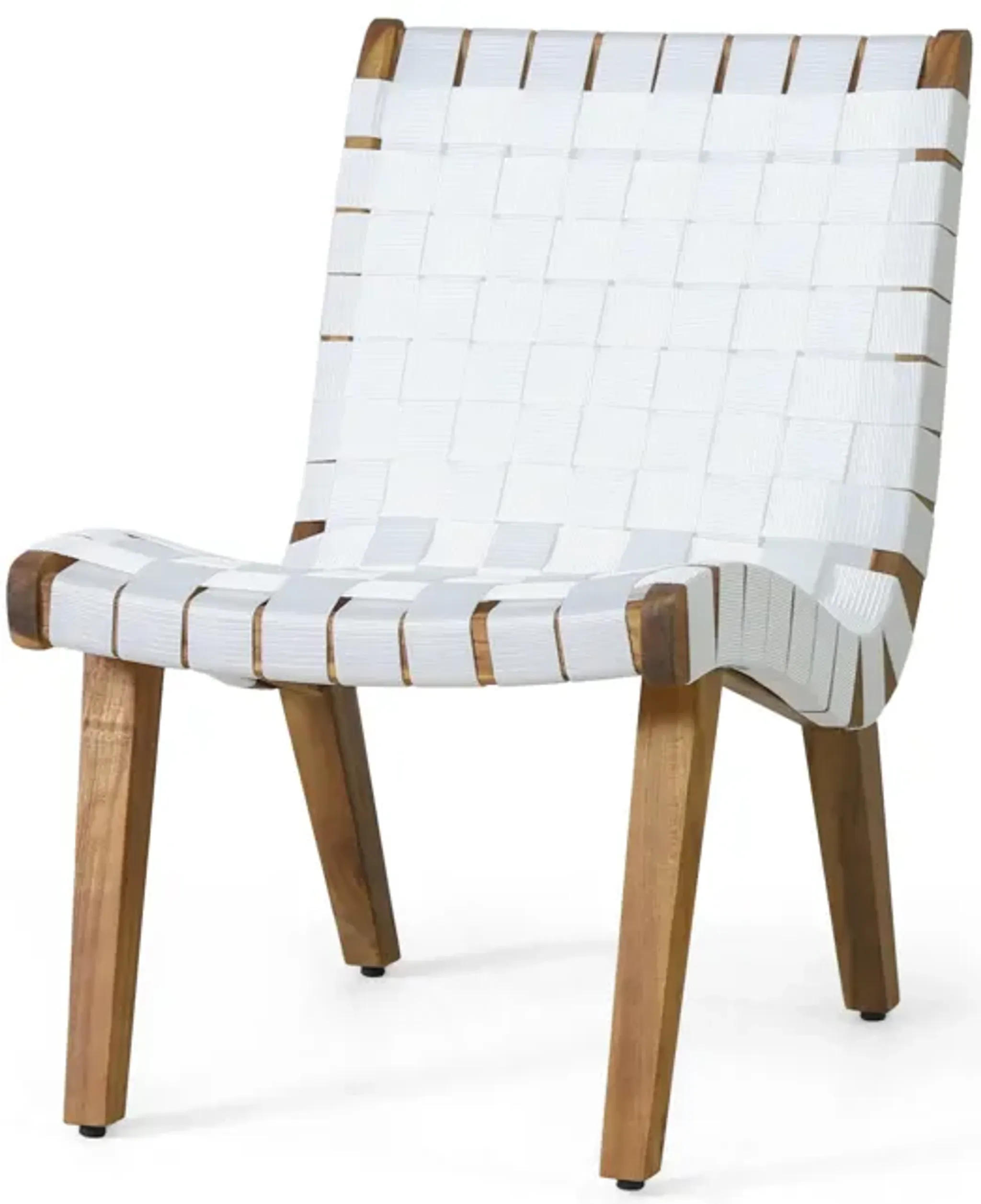Chablo Transitional Lounge Chair Set With Rope Weave In White Acacia ...
