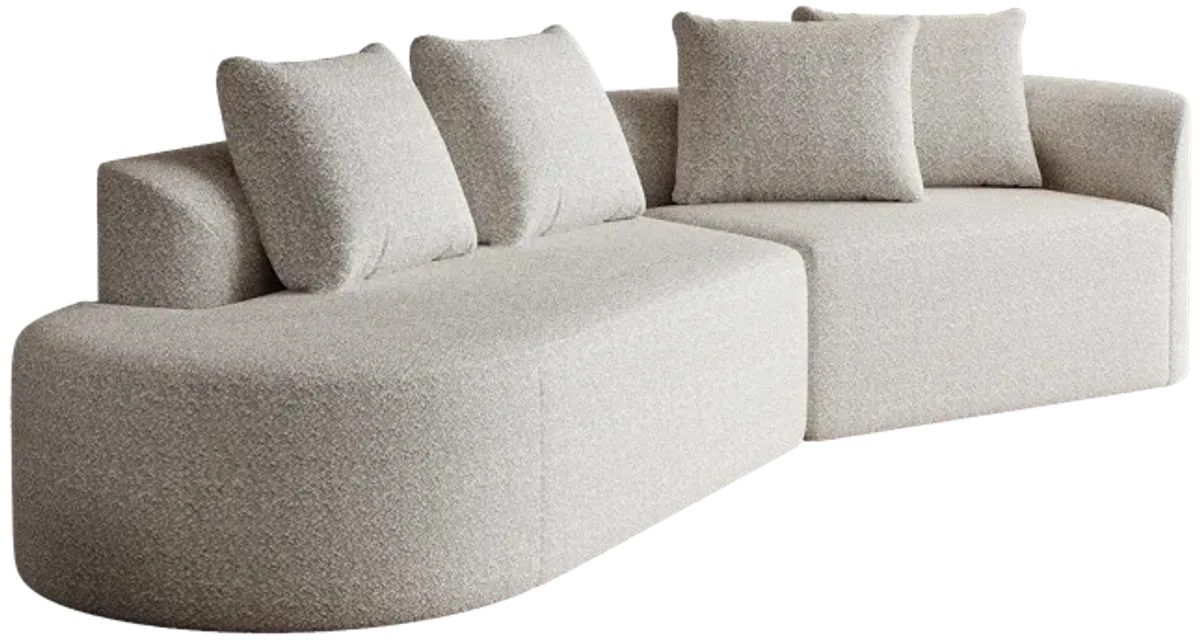 Simi Modern Chenille Upholstered Oversized Sectional Sofa