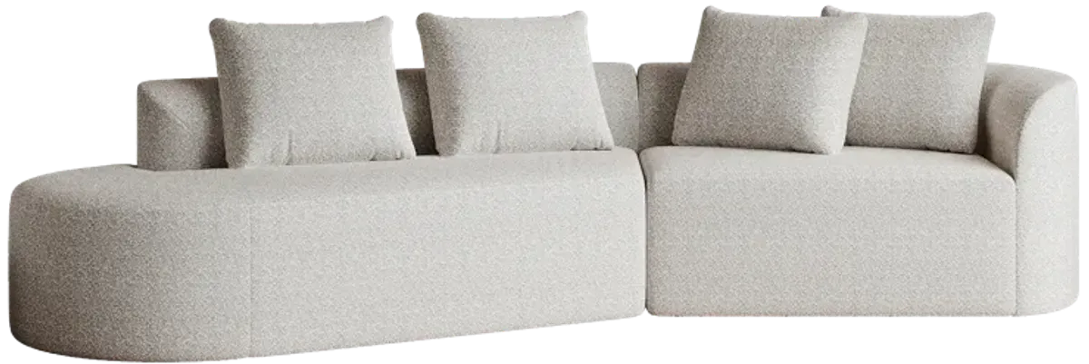 Simi Modern Chenille Upholstered Oversized Sectional Sofa