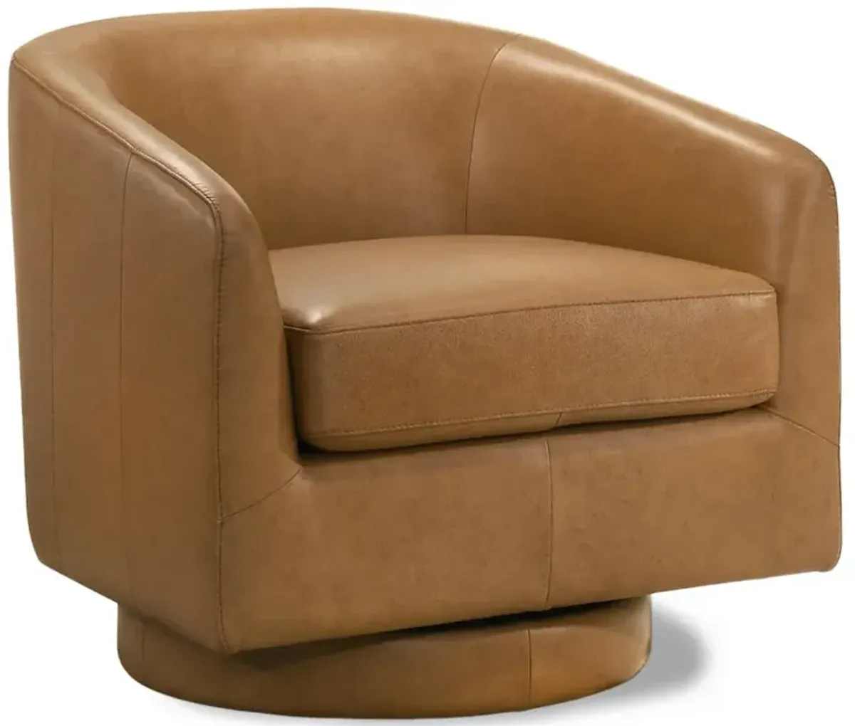 Ciro Tan Leather Swivel Chair
