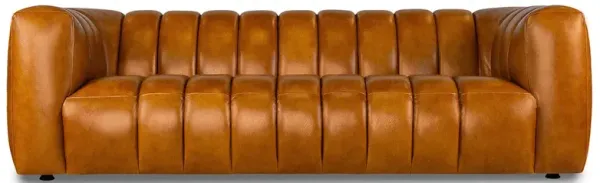 Downey Cognac Genuine Leather Sofa