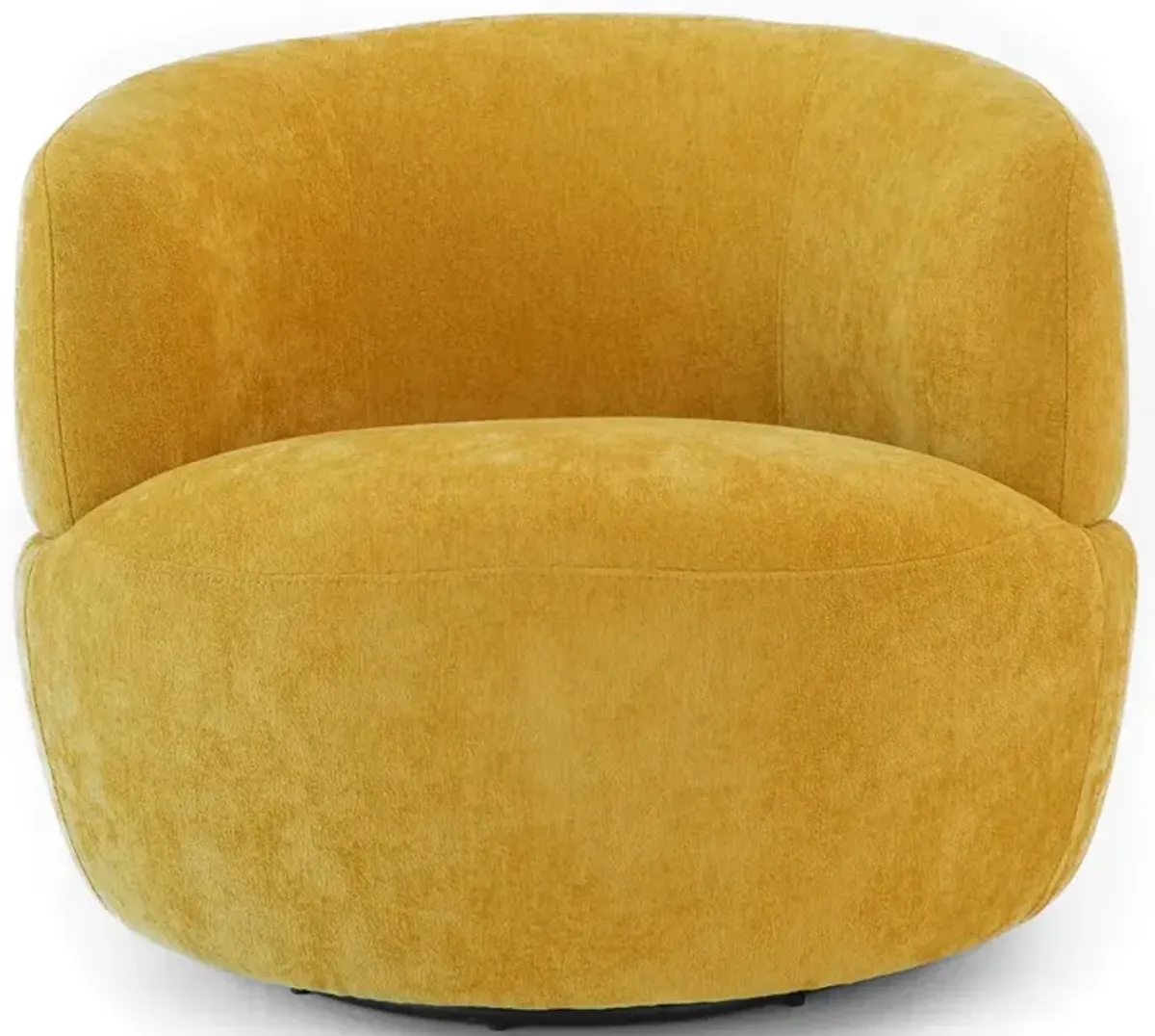 Lemon Gold Chenille Swivel Chair