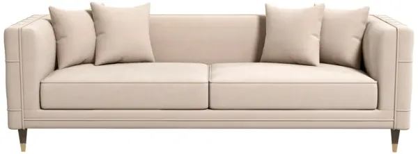 Mara Light Cream Velvet Sofa