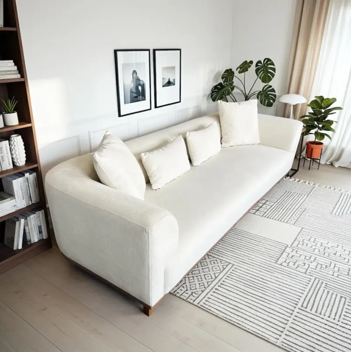Tampa Cream Velvet Sofa