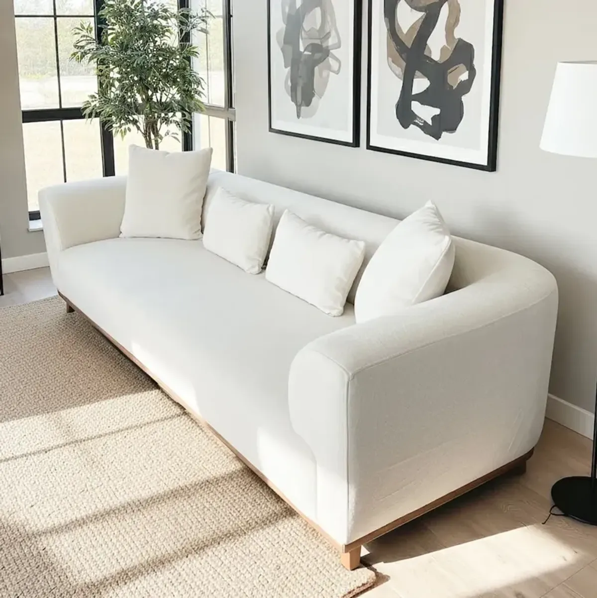 Tampa Cream Velvet Sofa