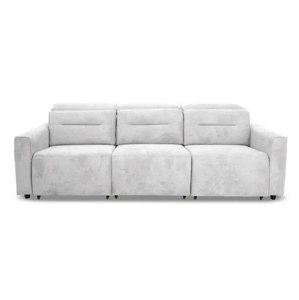 Archie Light Grey Fabric Power Slider Sofa