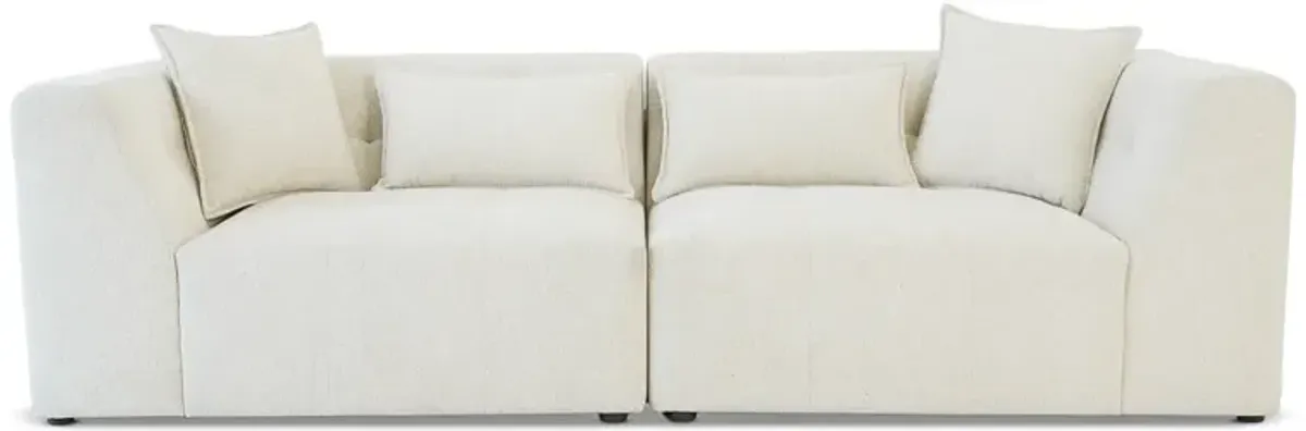Victoria Beige Chenille Sofa