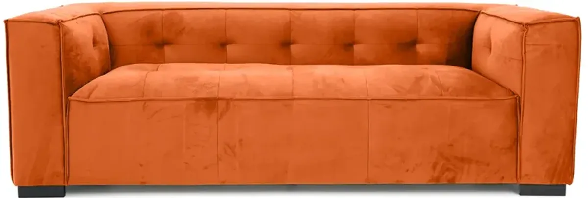 Alameda Burnt Orange Velvet Sofa