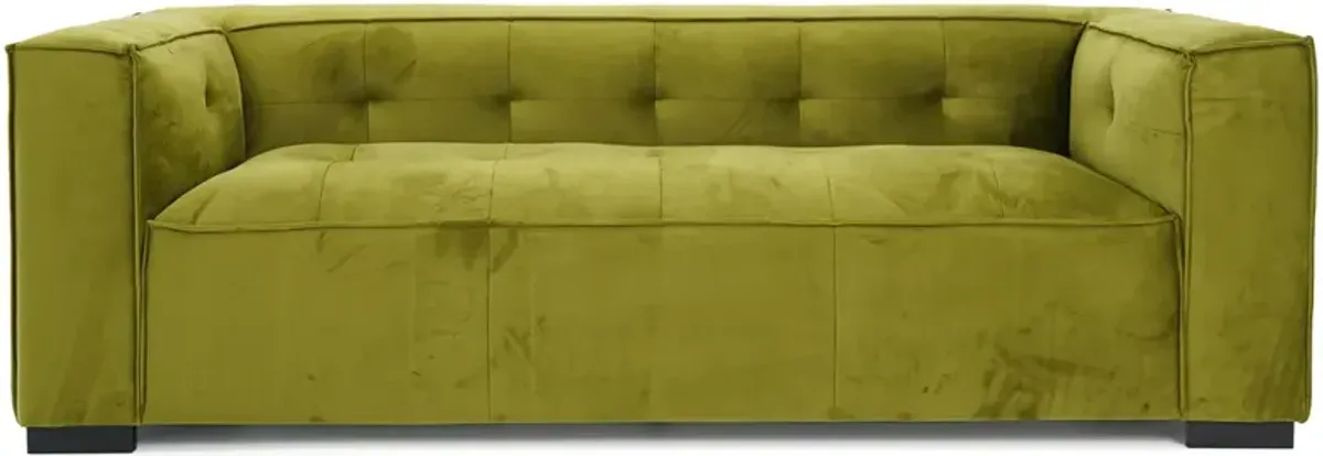 Alameda Olive Green Velvet Sofa