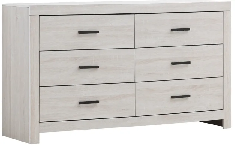 Brantford 6-drawer Dresser Coastal White