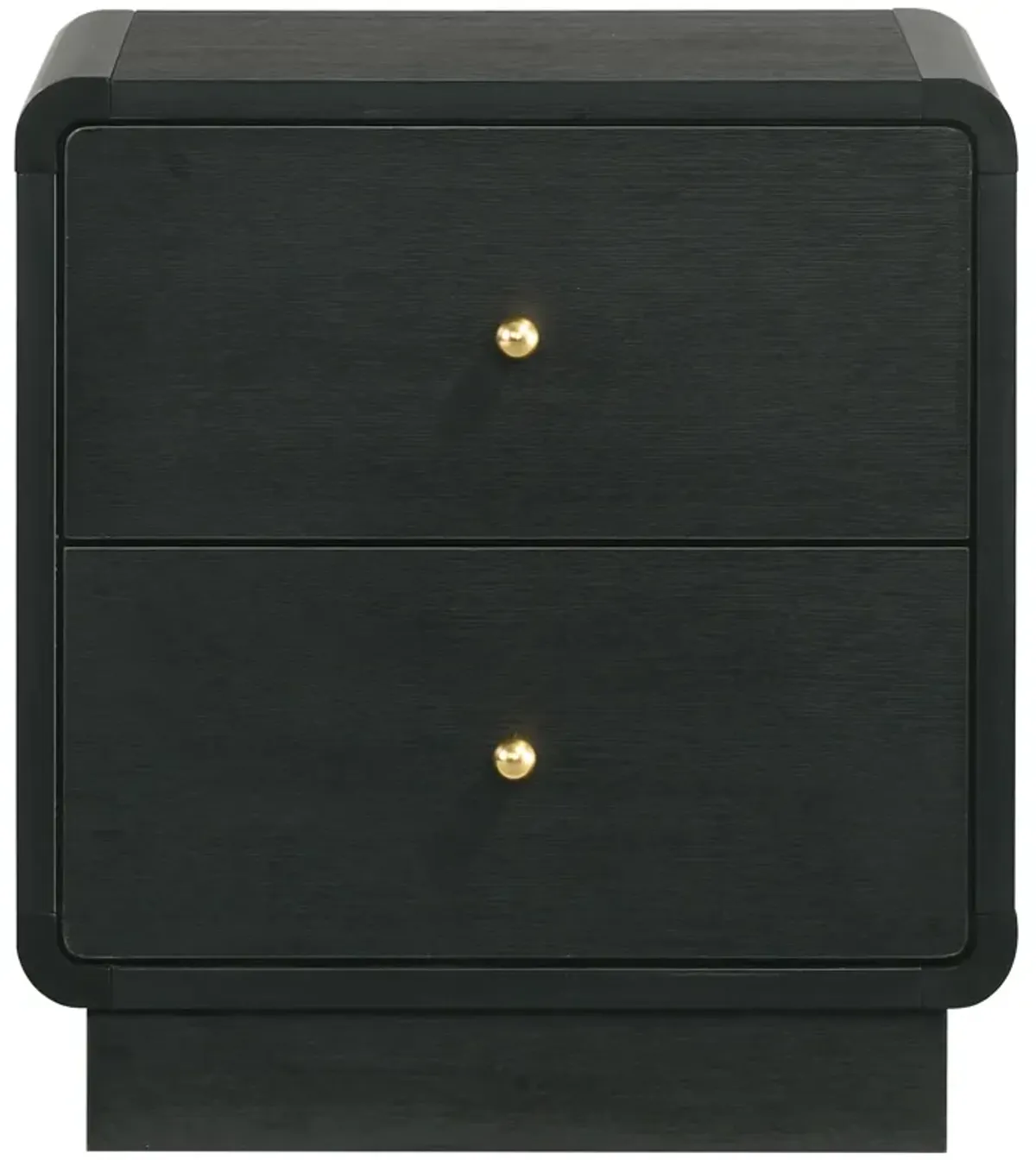 Cavelle 2-drawer Nightstand Bedside Table Black