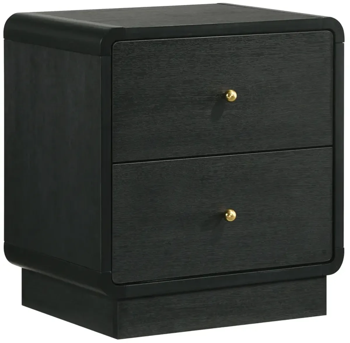 Cavelle 2-drawer Nightstand Bedside Table Black