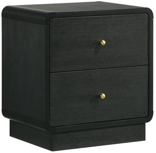 Cavelle 2-drawer Nightstand Bedside Table Black