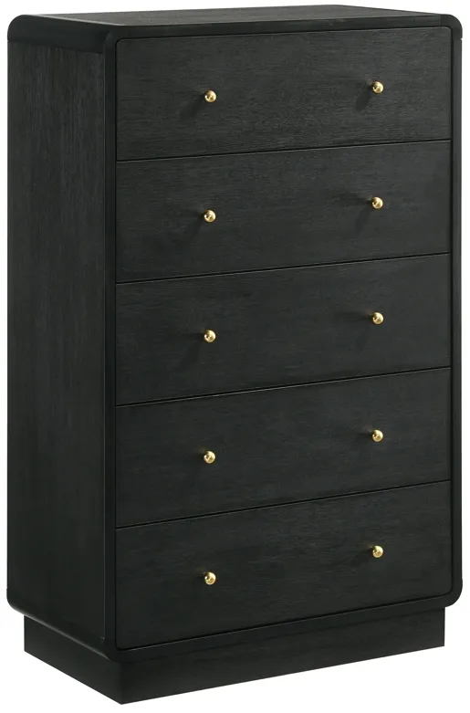 Cavelle 5-drawer Chest of Drawers Black