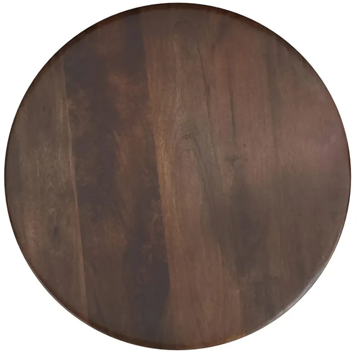 Dale Round Solid Mango Wood Side End Table Brown