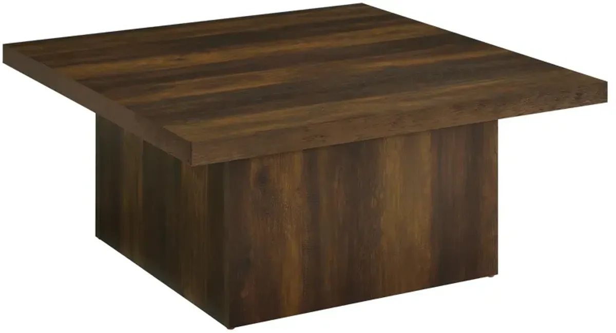Devar Square Engineered Wood Cocktail Coffee Table Dark Pine