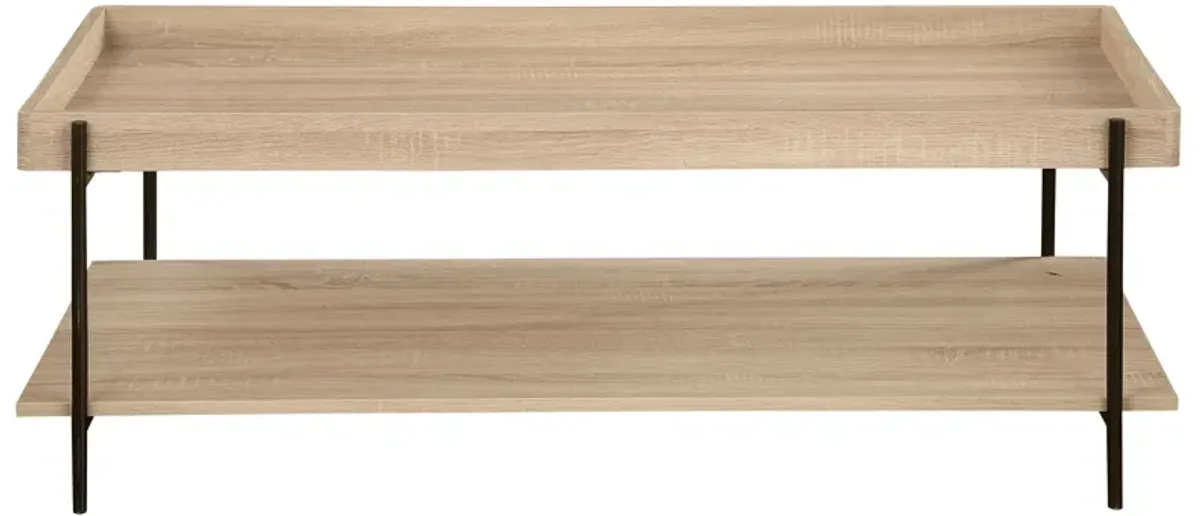 Fallon Rectangular Engineered Wood Coffee Table Light Brown