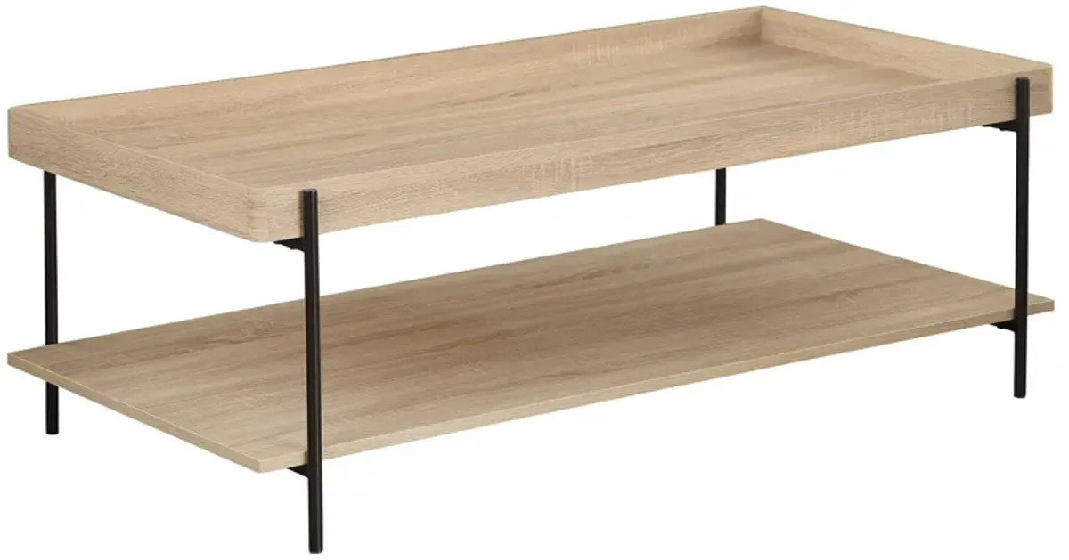 Fallon Rectangular Engineered Wood Coffee Table Light Brown