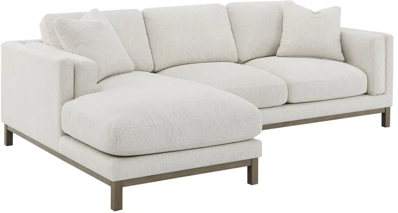 Geneva Sand Boucle Upholstered Sectional Chaise Sofa