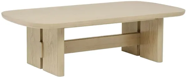 Kailani Coastal Rectangular Cocktail Coffee Table Beige Oak