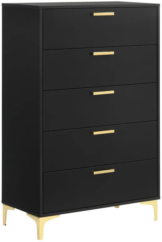 Kendall 5-drawer Bedroom Chest Black