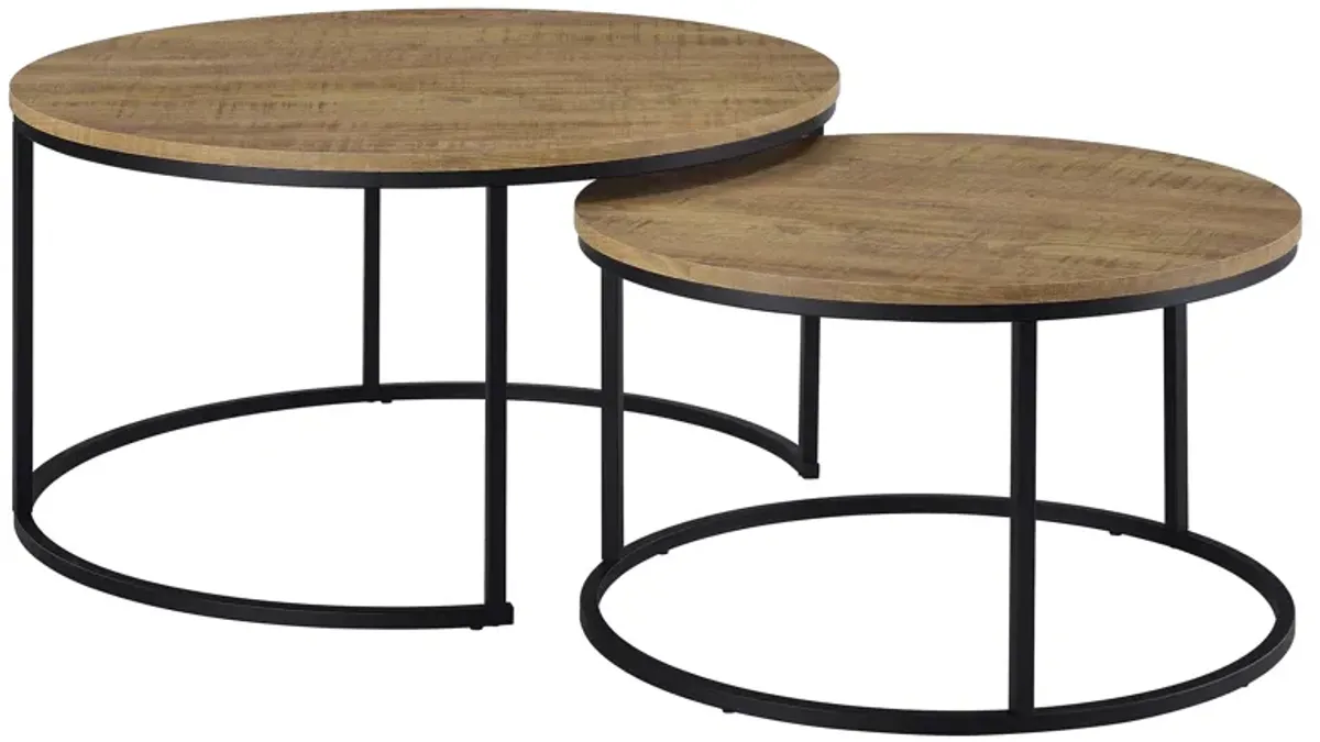 Lainey 2-piece Round Nesting Coffee Table Mango