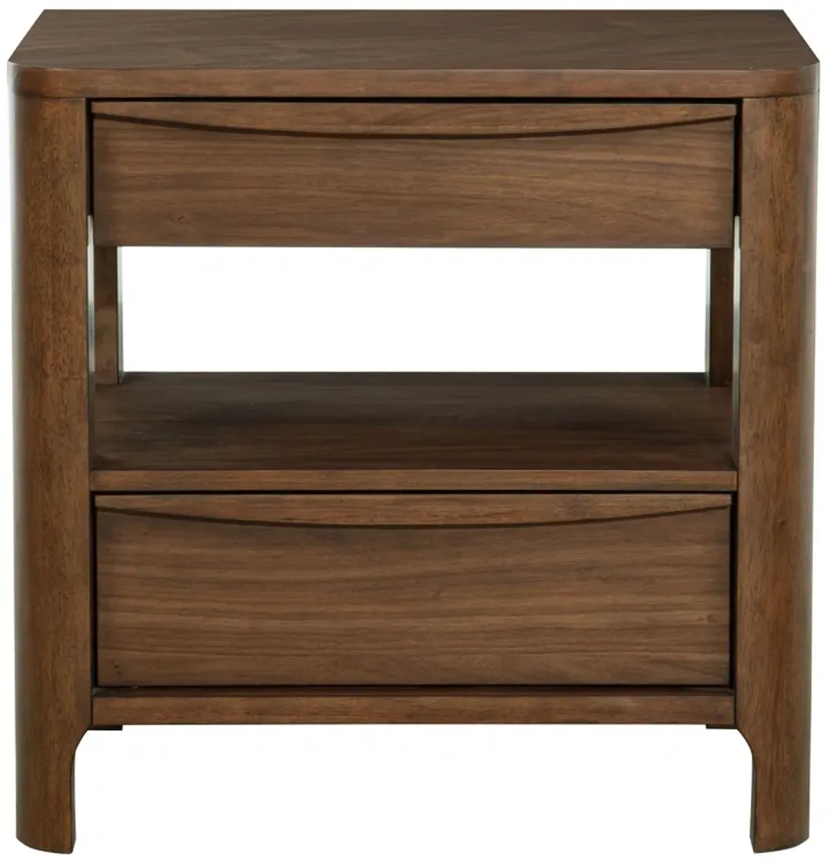 Maderia 2-drawer Nightstand Bedside Table Walnut