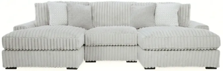 Stupendous 3-Piece Sectional Sofa with Double Chaise