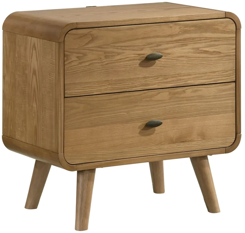 Robyn 2-drawer Light Ash Nightstand Bedside Table