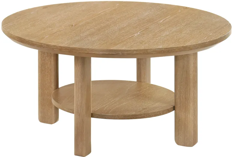 Ottowa 35-inch Light Oak Round Wood Cocktail Coffee Table
