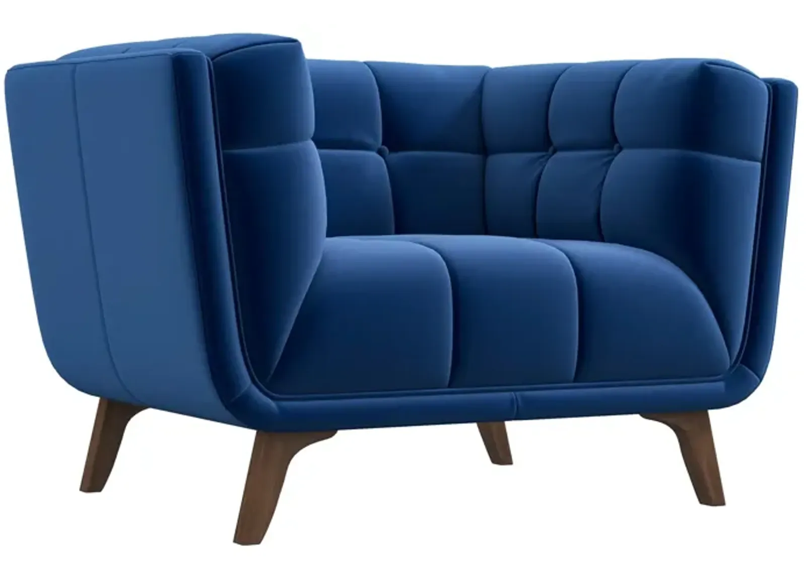 Kano Navy Blue Velvet Lounge Chair