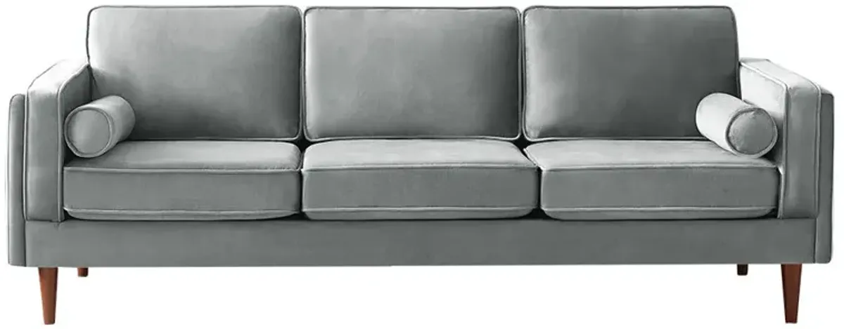 Fordham Grey Velvet Sofa