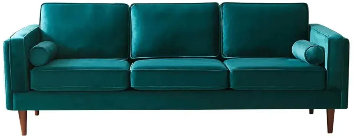 Fordham Teal Velvet Sofa