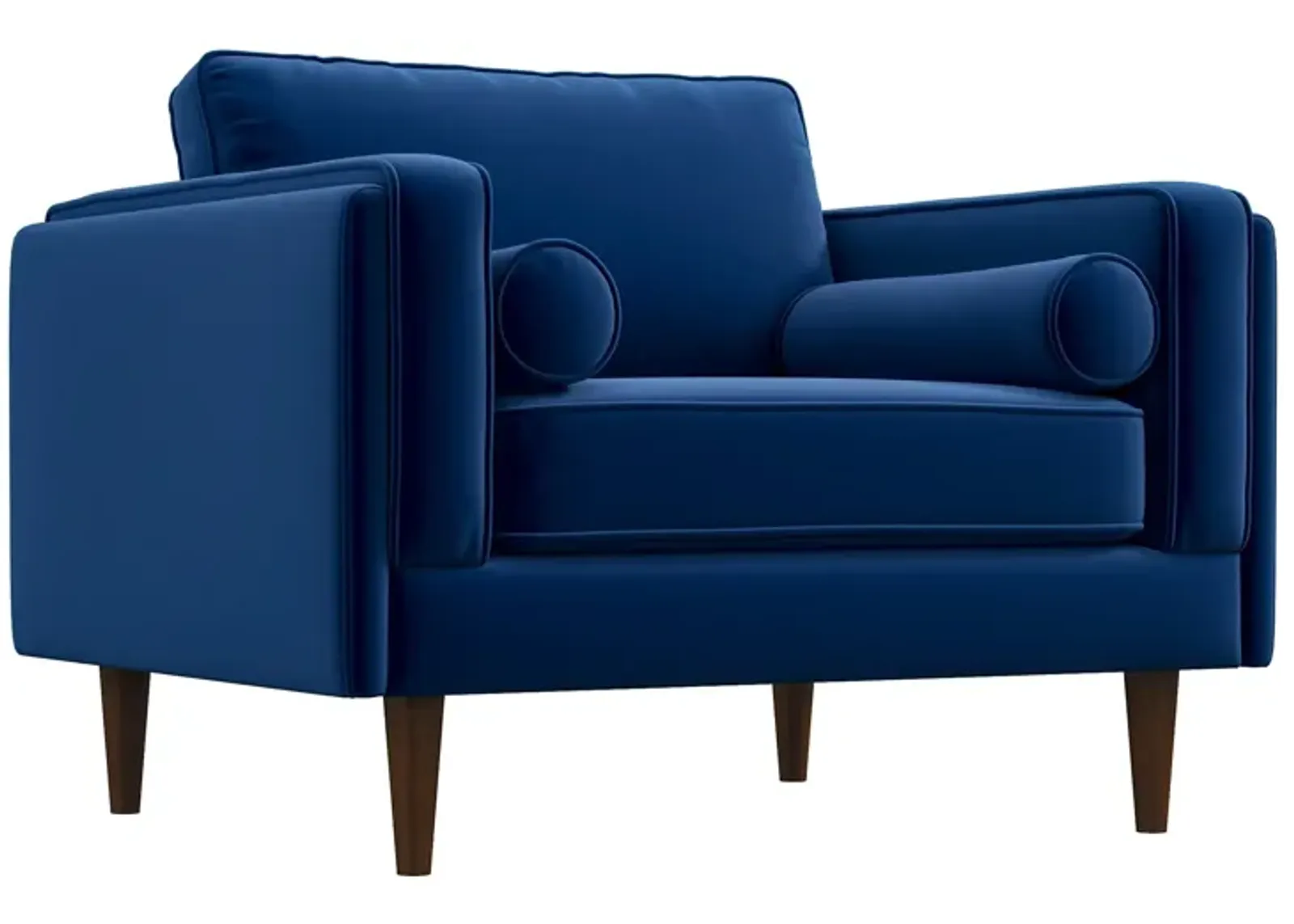 Fordham Navy Blue Velvet Lounge Chair