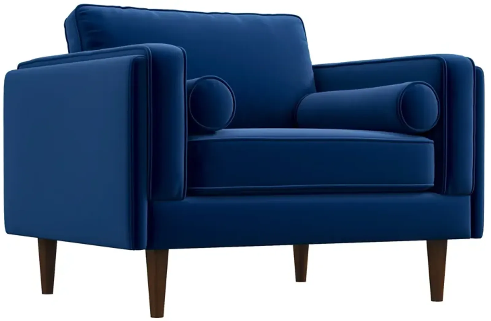 Fordham Navy Blue Velvet Lounge Chair