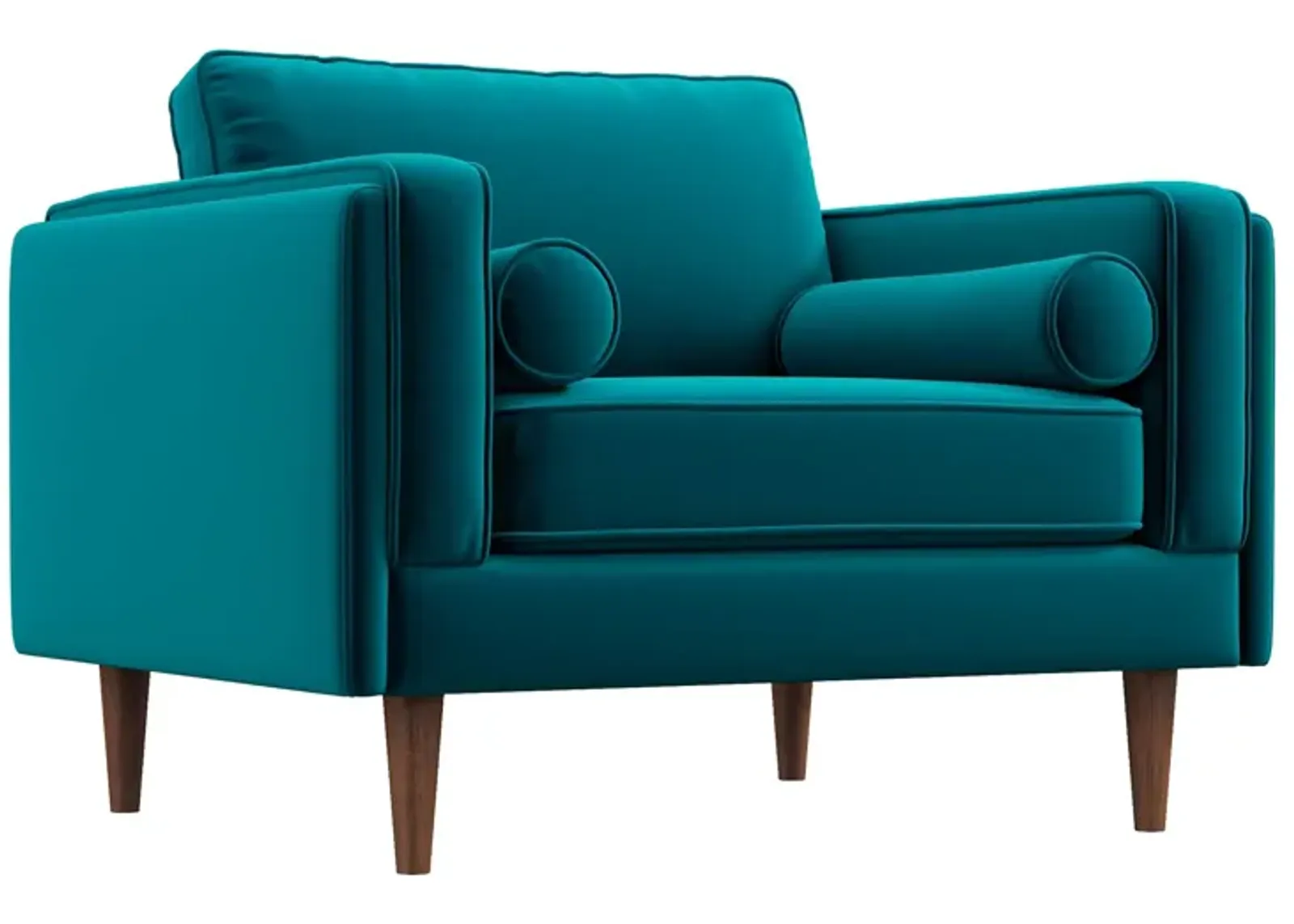 Fordham Teal Velvet Lounge Chair