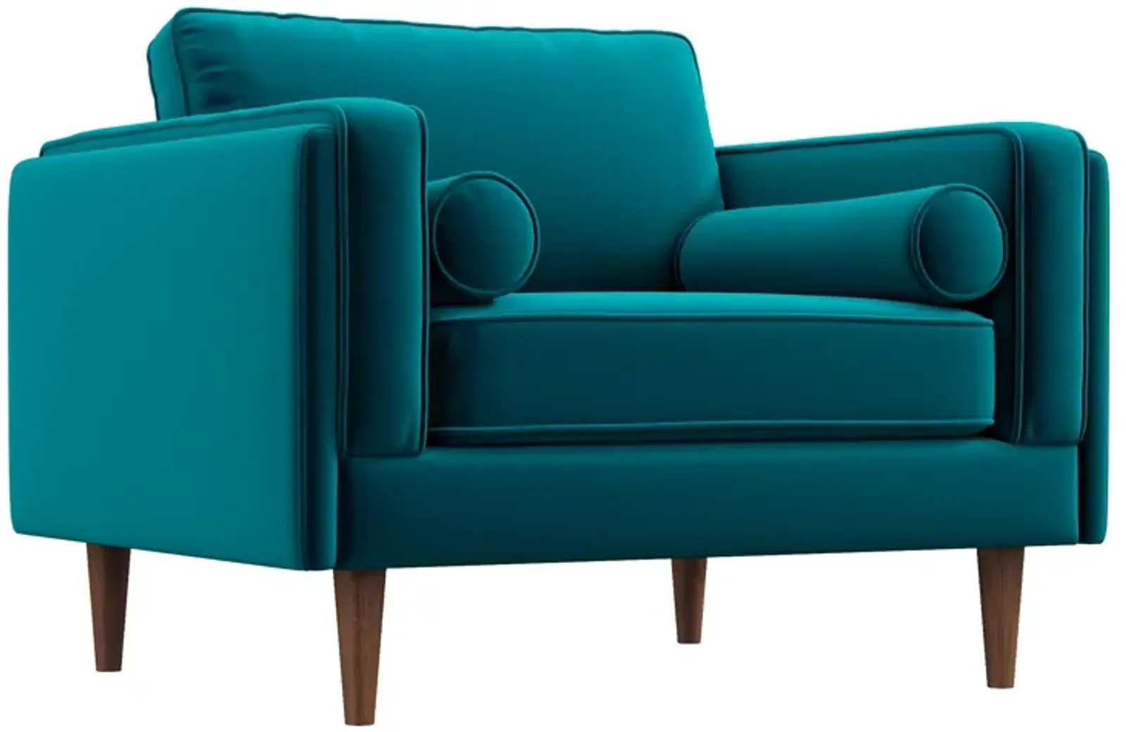 Fordham Teal Velvet Lounge Chair