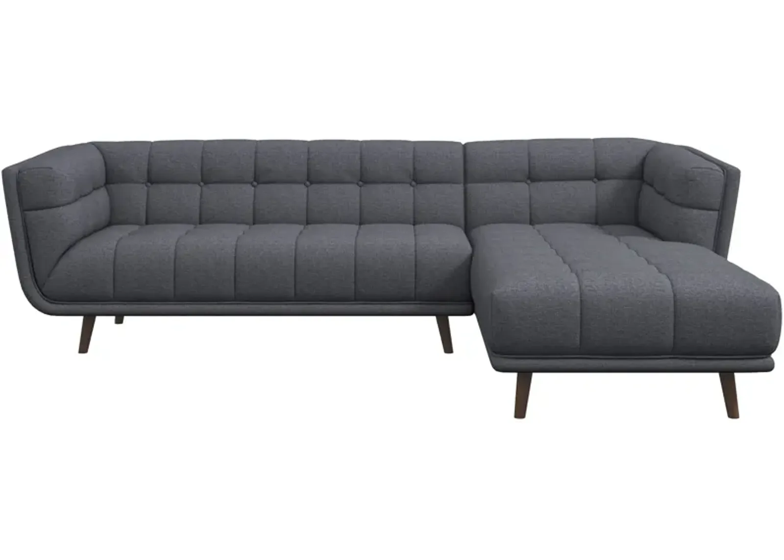 Kano Dark Gray Sectional Sofa Right Facing Chaise