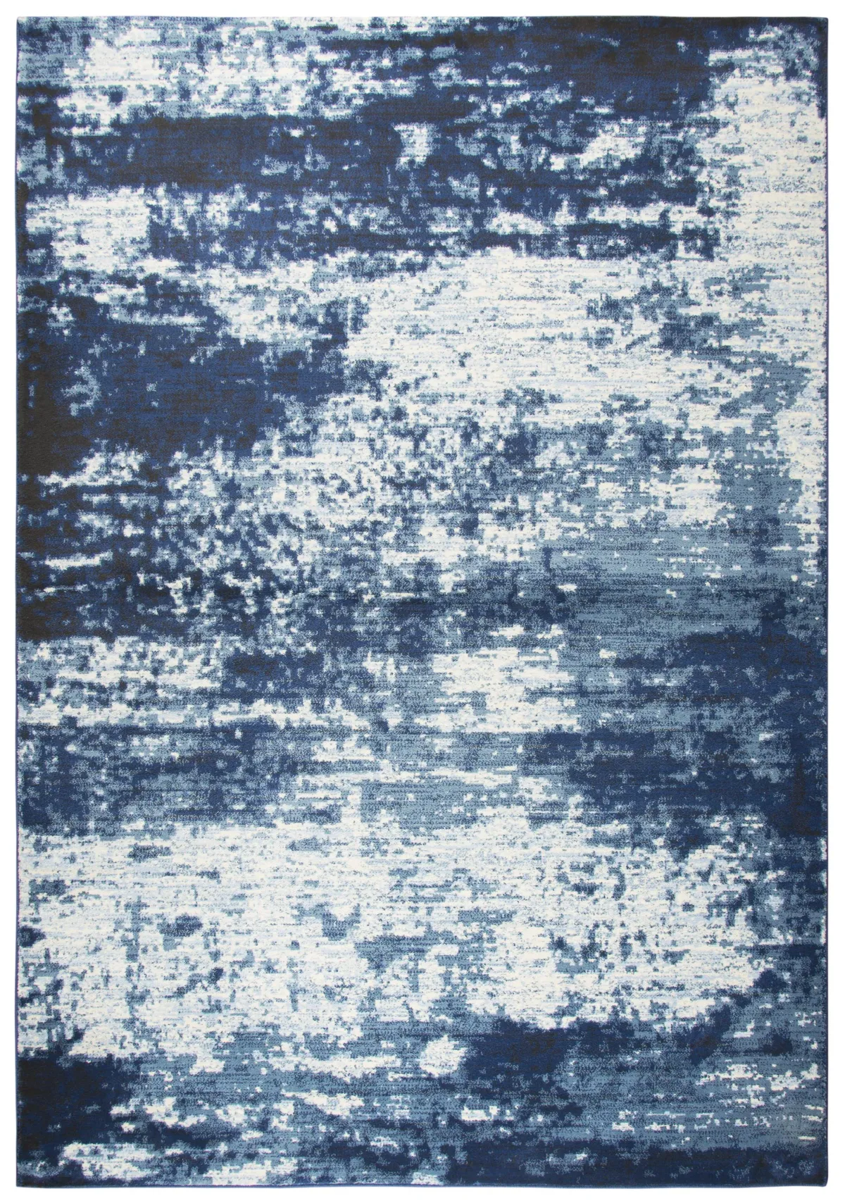 Panache Ivory/Blue Abstract Polypropylene 7'10" x 10'10" Rectangle Rug