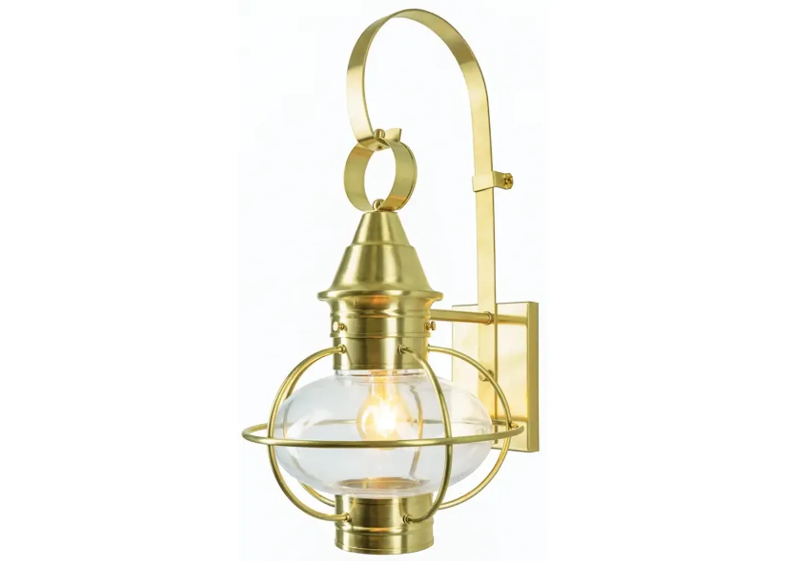 American Onion Outdoor Wall Light - Satin Brass