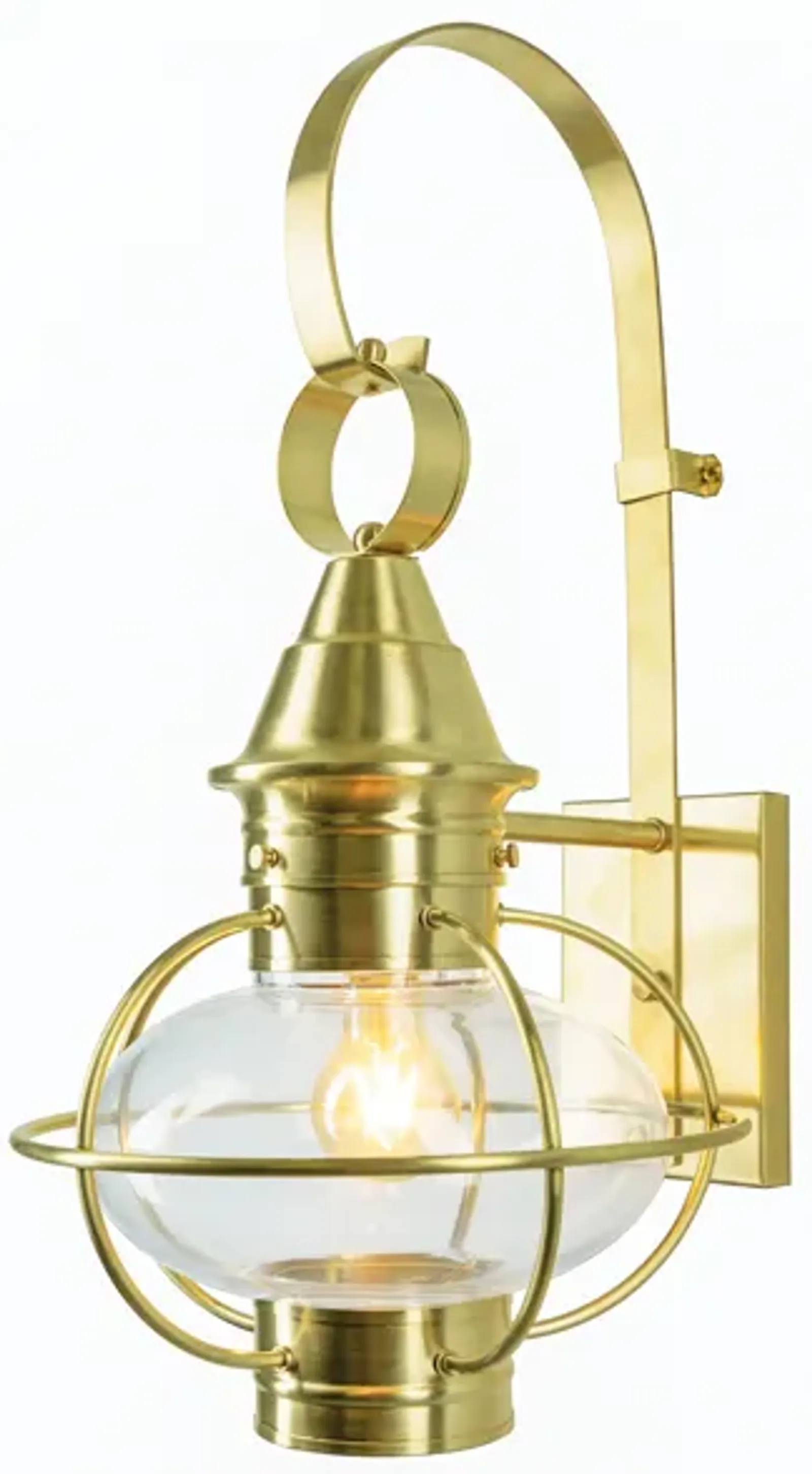 American Onion Outdoor Wall Light - Satin Brass