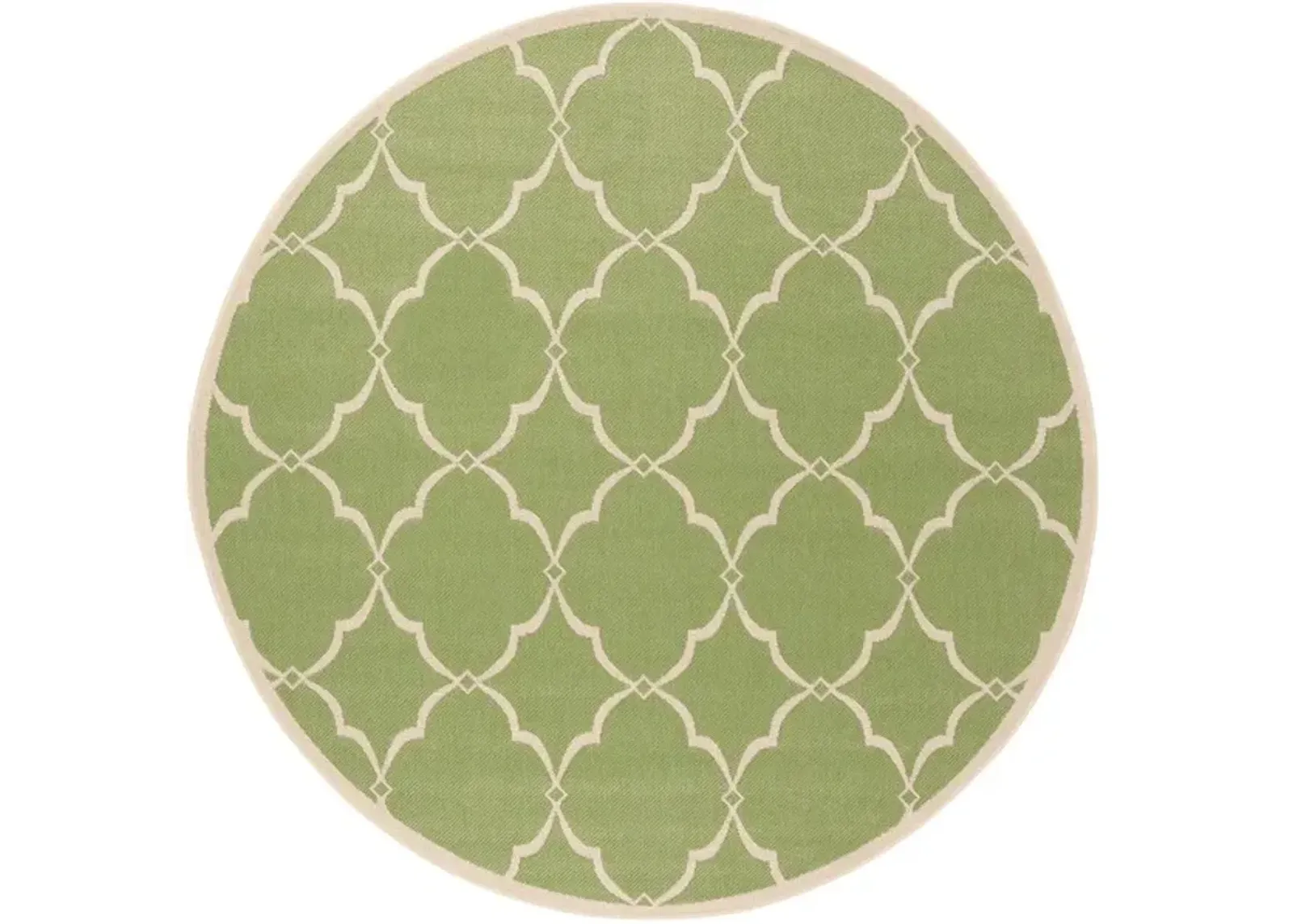 LINDEN 125 Collection LND125X-6R Olive / Cream 6'-7" X 6'-7" Round