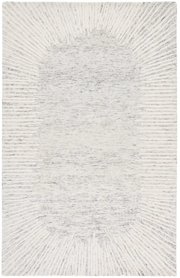 ABSTRACT Hand Tufted 9' x 12' area rug