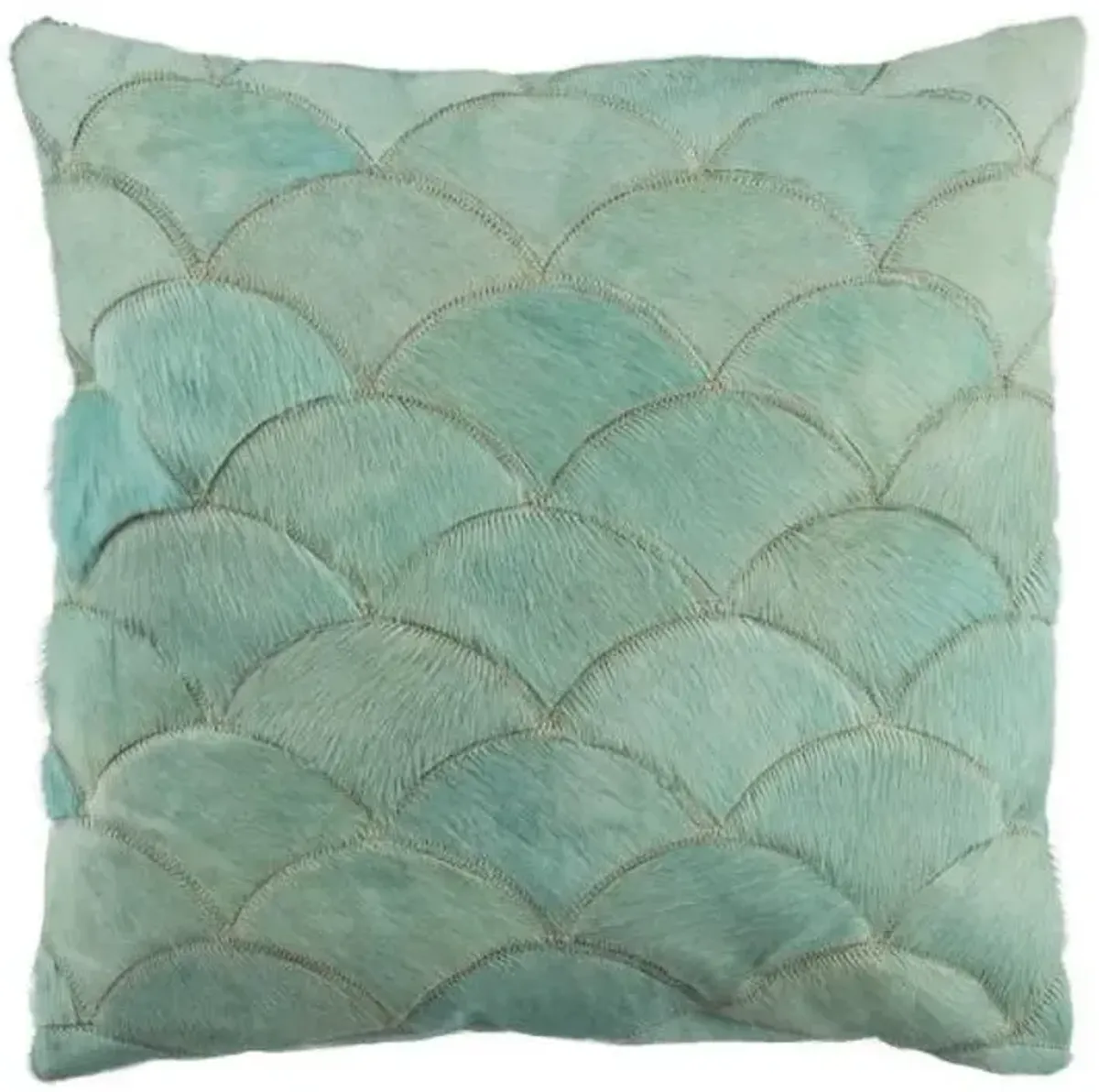 Metallic Scale Cowhide  Pillow